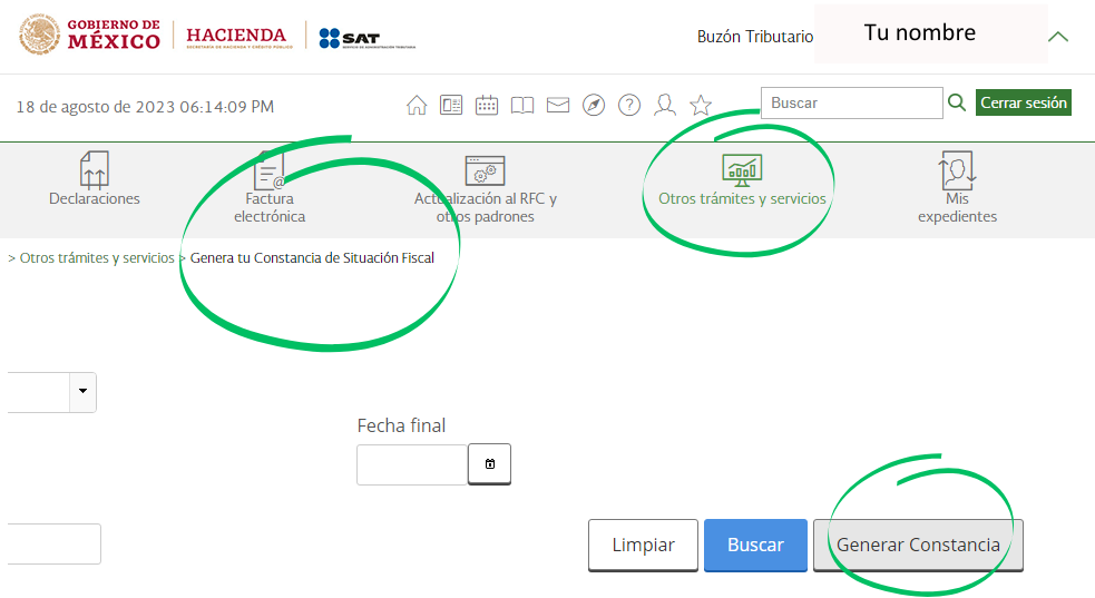 descargar constancia de situacion fiscal